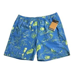 The North Face Mens Wander Shorts Size XL Blue Green Abstract Print NWT